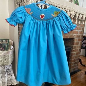 The Princess & The Pauper Boutique Smocked Infant Girls Dress size 9 months